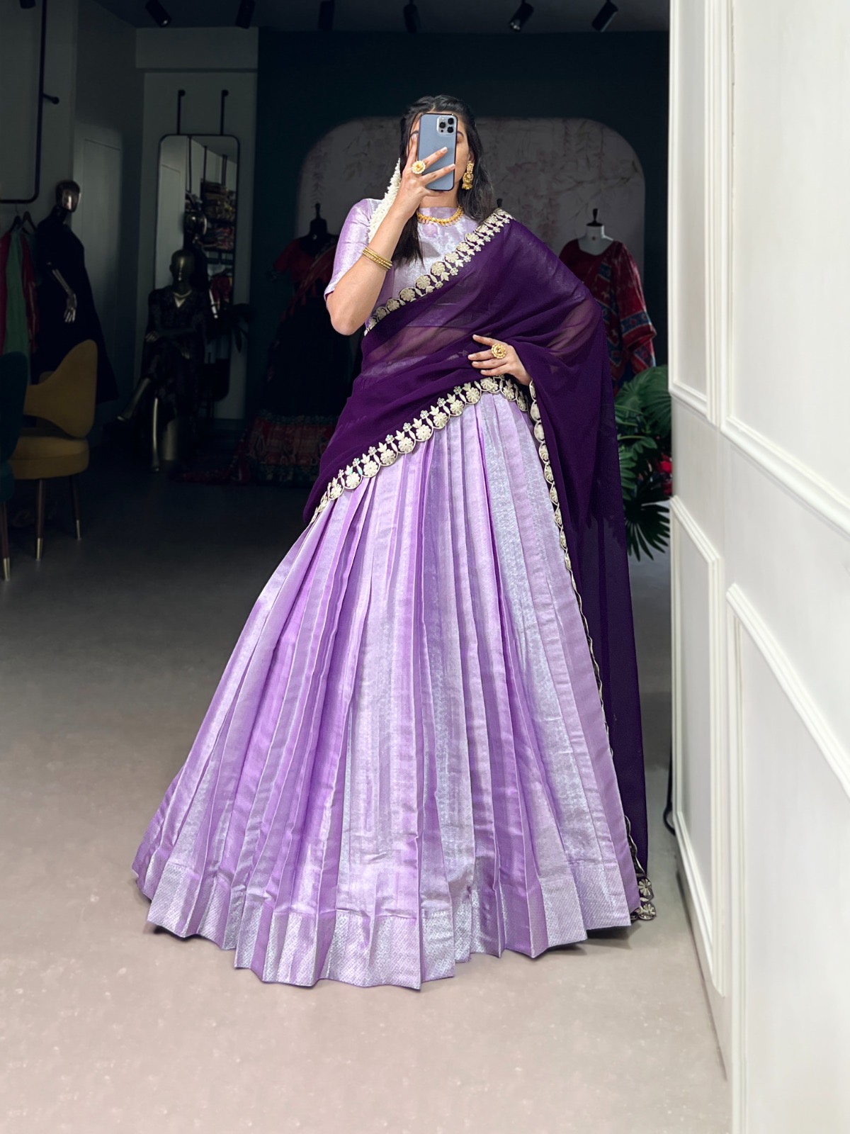 Lehenga Choli Jacquard Silk - Image 3