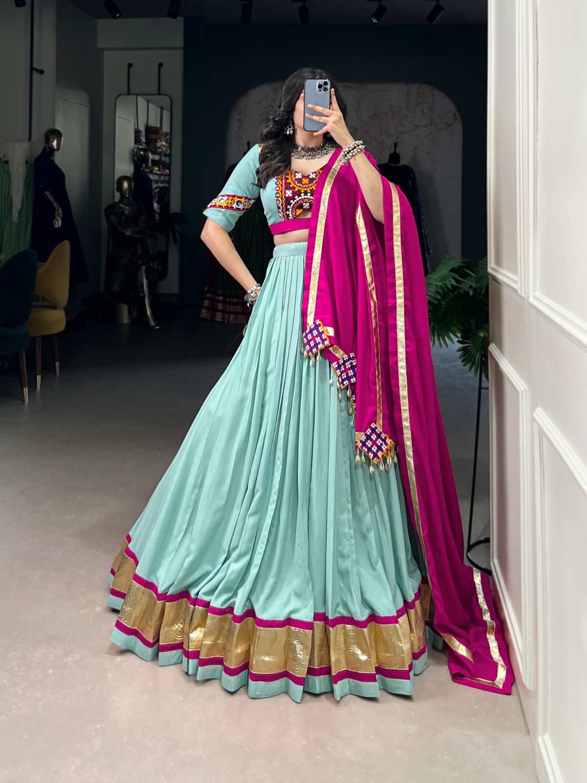 Navratri Lehenga Choli Pure Rayon