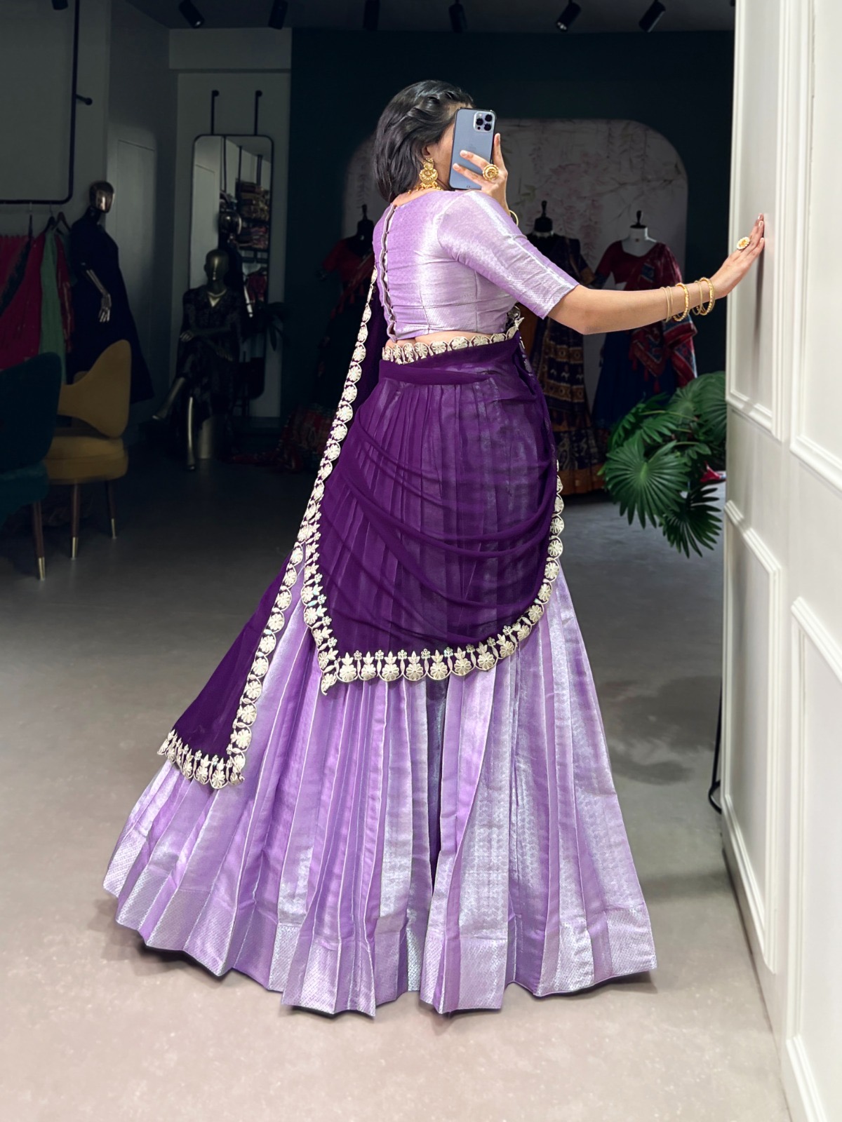 Lehenga Choli Jacquard Silk - Image 6