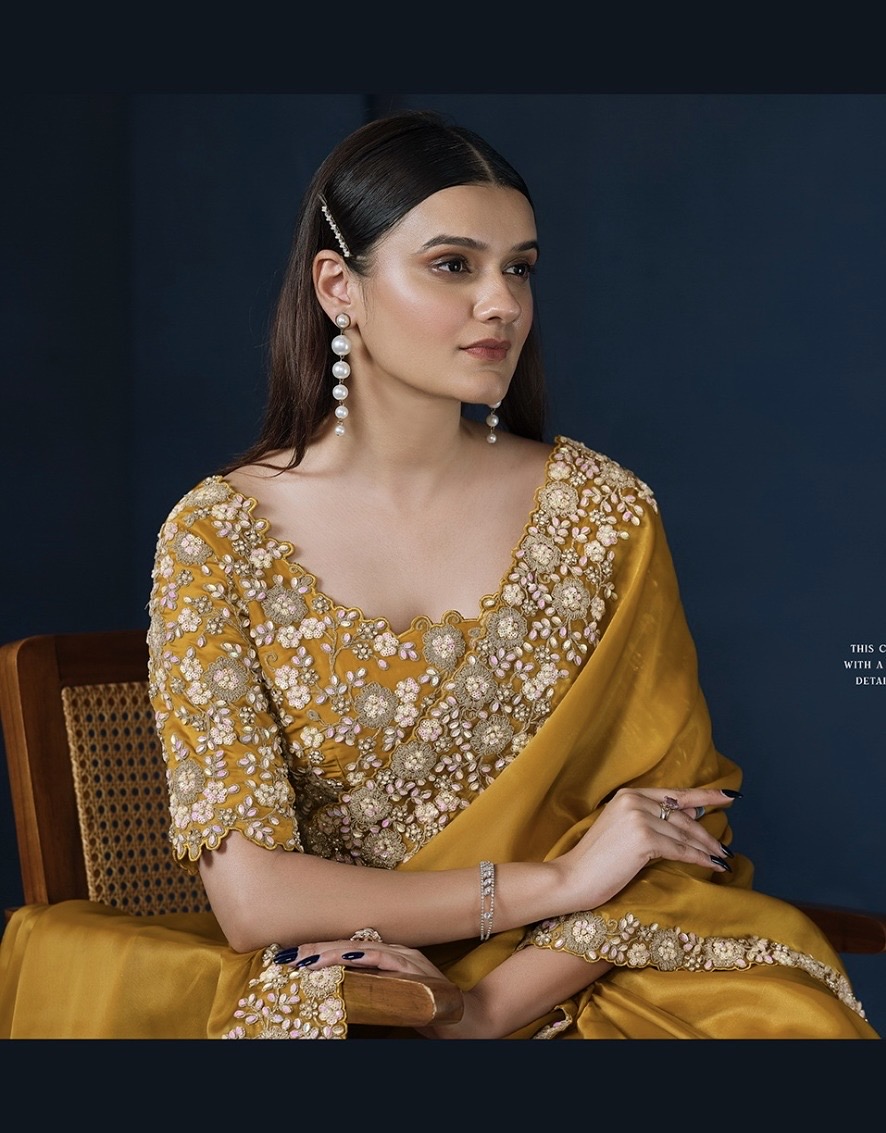 Saree Crepe Satin Silk - Image 3