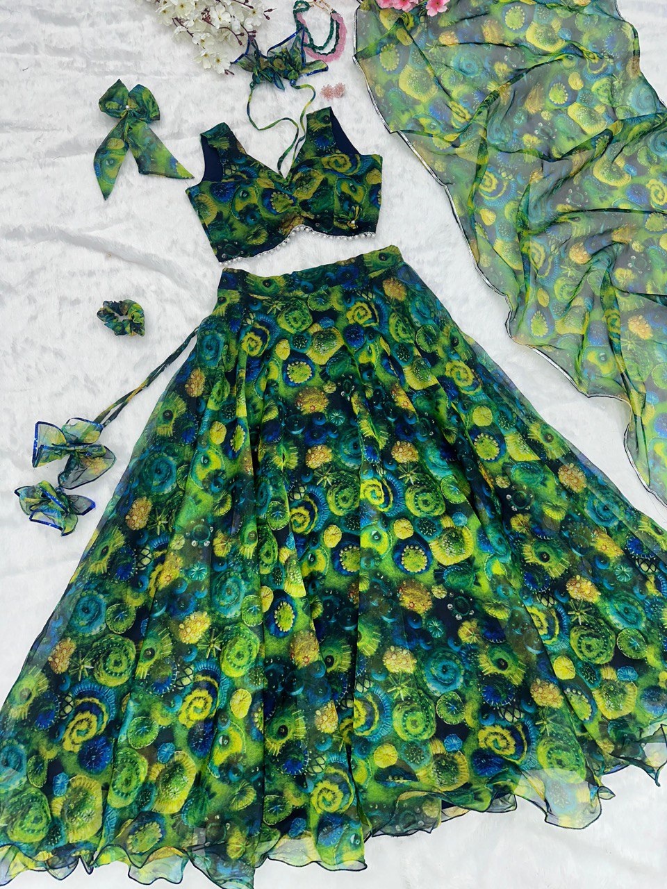 Lehenga Choli Pure Organza - Image 6