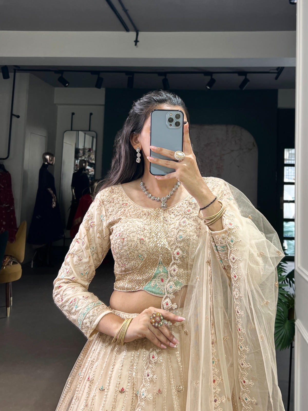 Wedding Lahenga choli Set Net Fabric - Image 4