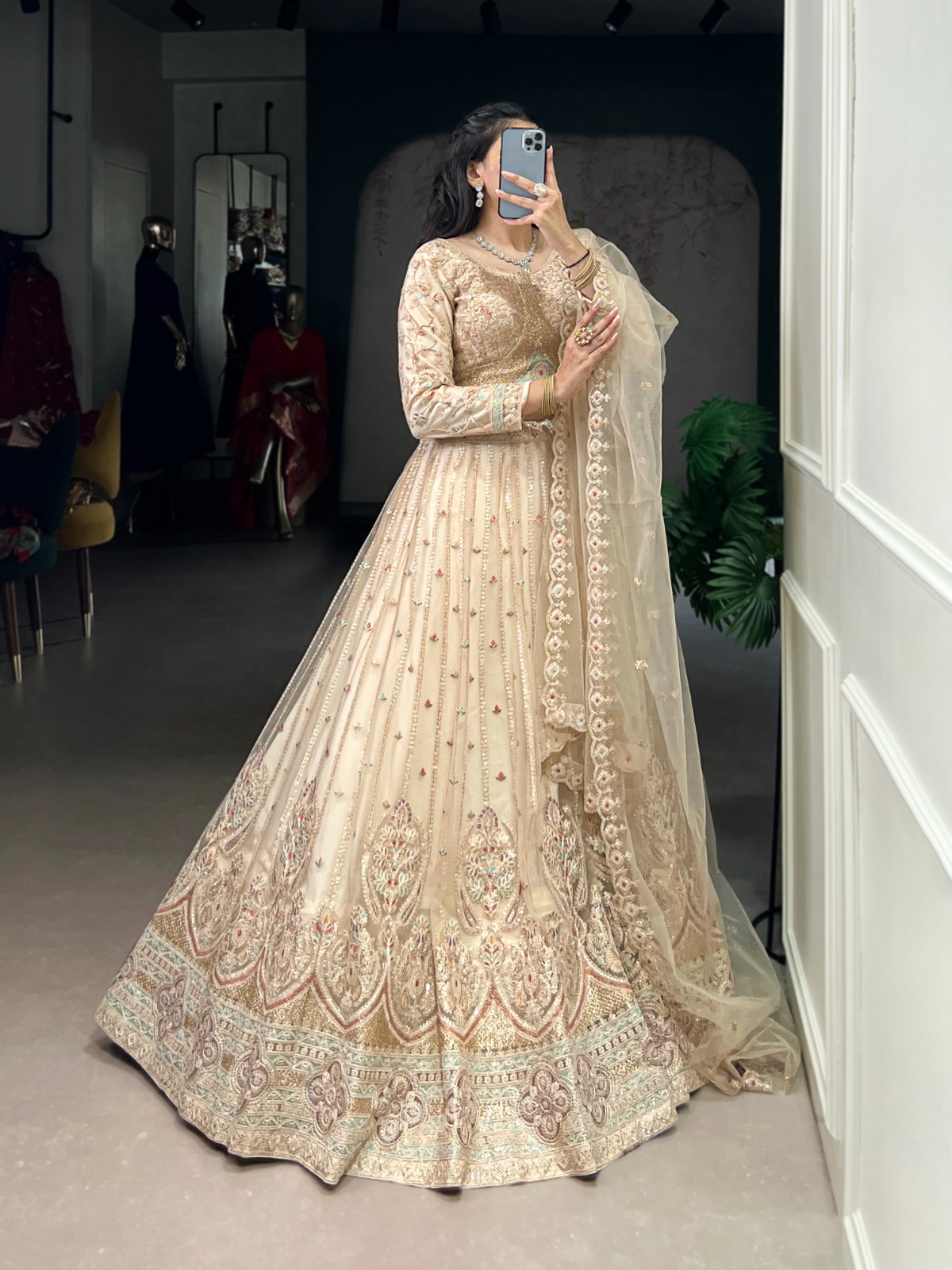 Wedding Lahenga choli Set Net Fabric - Image 3